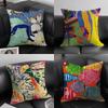 H-Henri M-Matisse Painting Pillow Case Home Dorm Chair Back Short Plush Double-sided Printing Office Nap Time Cushion Cover