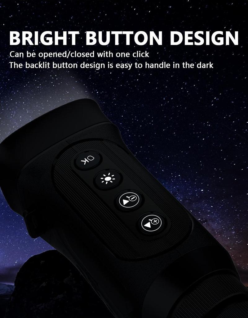 Portable HD Monocular: Night Vision Telescope for Birdwatching and Video Recording