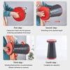 Outdoor Portable Rainbow Fold Expandable Lightweight Plastic Stool Travel Queue Camping Fish Home Saving Space Telescopic Stool