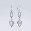 Solid 925 Sterling Silver Moonstone Gemstone Earrings Handmade Dangle Earrings Gift For Her Silver Jewelry