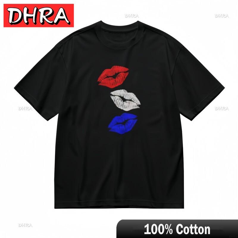

Womens Fashion Classic TShirt Abstract Lip Marks Color Block Design Tee Portrait Hiphop Tees TShirts Italian for Gifts Adult 4XL