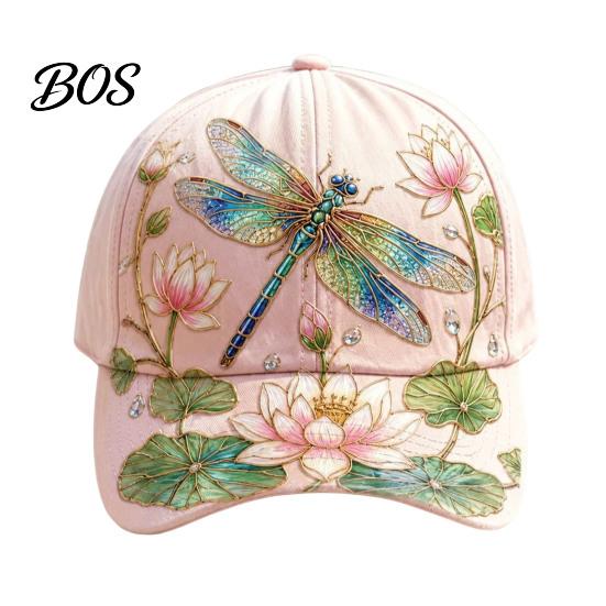 Cappello Estivo Cappellino da Baseball per Donna, Cappello con Ricamo Fiore Uccello, Leggero Traspirante Vestibilità Regolabile Giardinaggio Sole Primavera Esterno