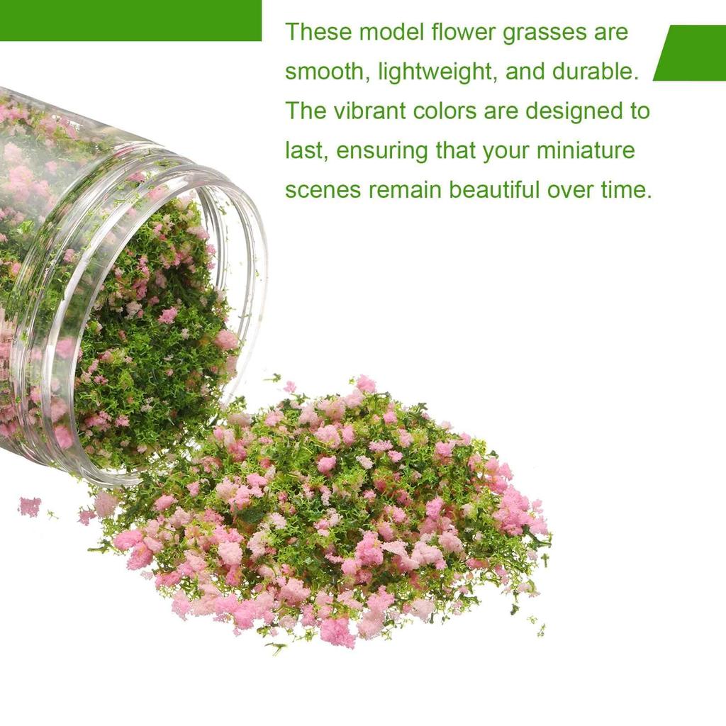 CoCud Model Flower Glasses, 185ml Capacity, Fake Miniature Flower Glass Tree, Plastic Sponge, Pink - DIY Dollhouse, Fairy Garden, Model Railway