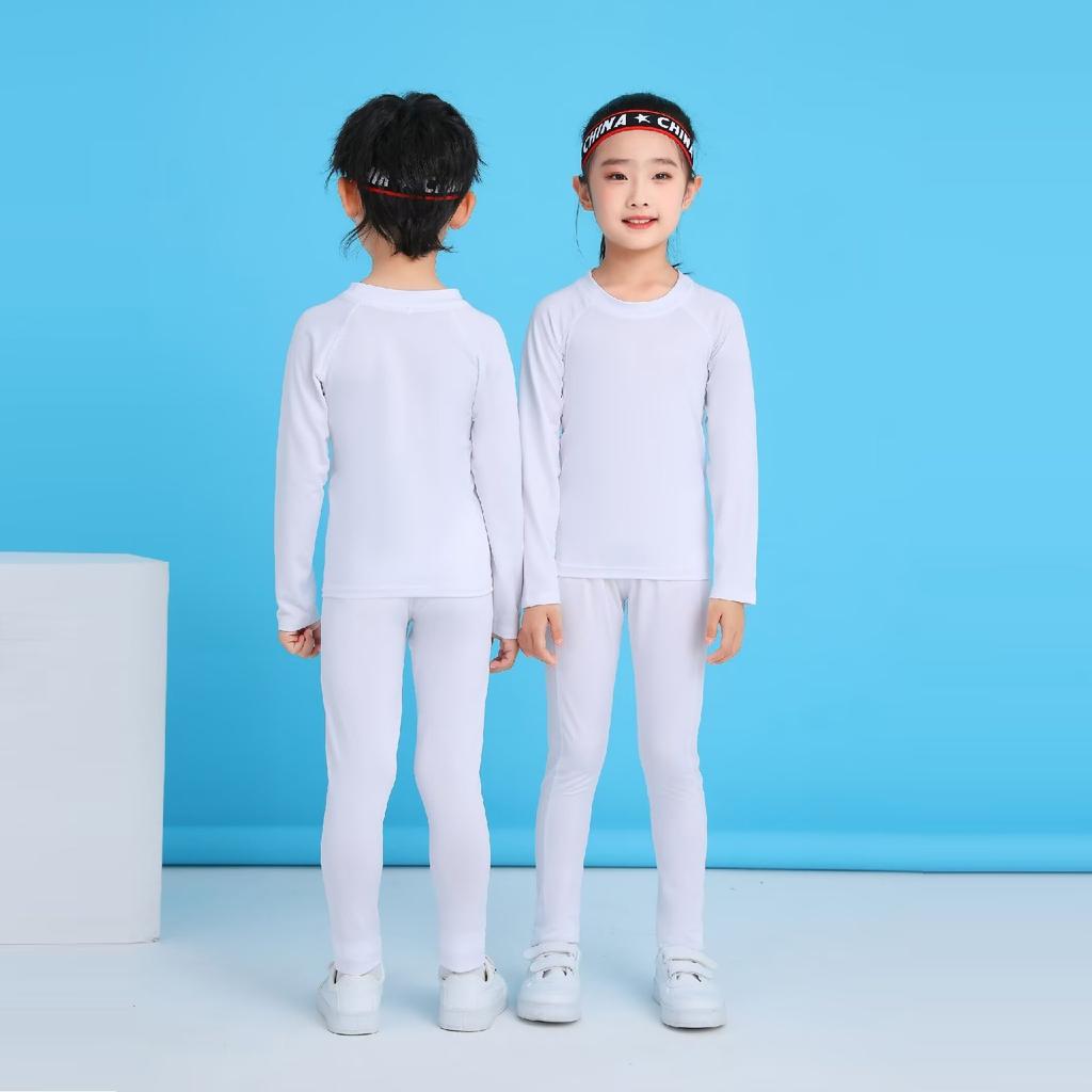 Autumn and Winter Children's Tights Men's and Women's Long-sleeved Suits Basketball Football Training Clothes Training Camp Base Fitness Clothes