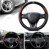 NBS4 Car Steering Wheel Cover Carbon Fiber Rubber Three-dimensional Anti Slip For Honda Jazz Pilot CRV City Shuttle HRV CRX Civic FIT