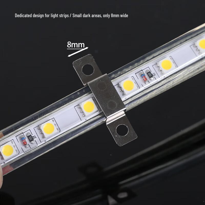 Stainless Steel J-Shape Light Strip Buckle