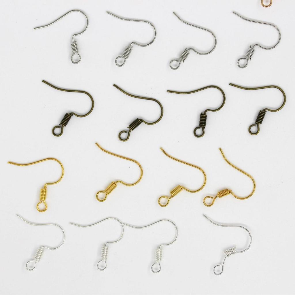 High-Quality DIY Iron Ear Hooks Without Beads - In Stock