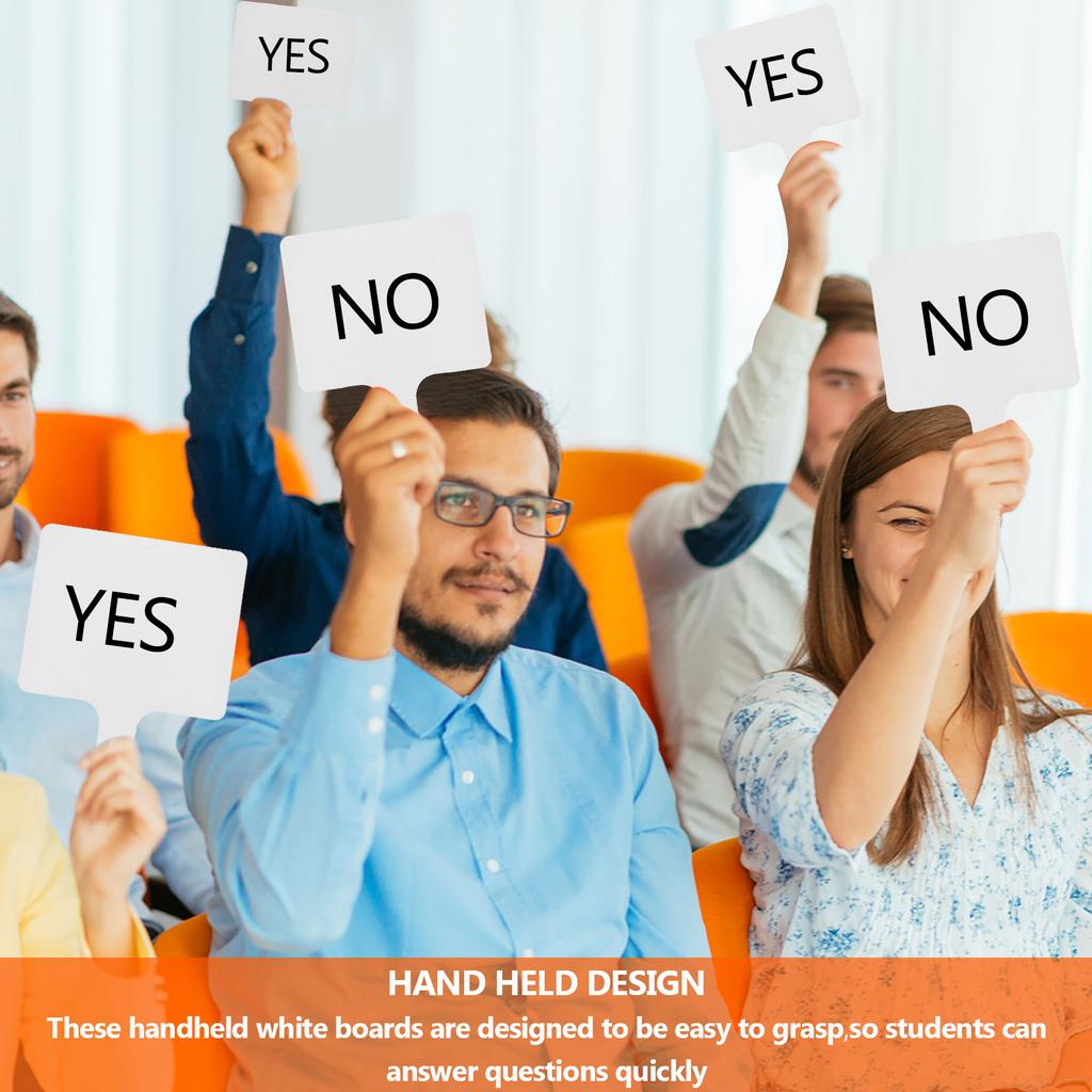 30 ks Odpovídací pádla pro suché mazání, ruční oboustranná pádla Mini bílé tabule Malá bílá tabule Značky pro suché mazání Aukční paddl