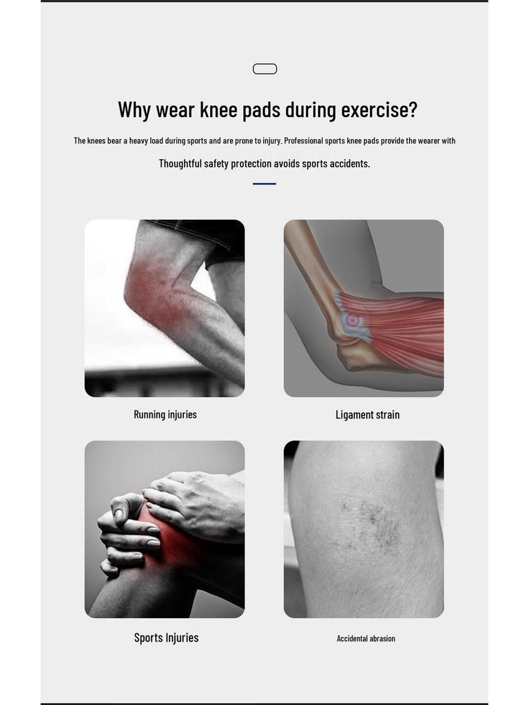 Men's Sports Knee Pads: Breathable Compression Sleeve for Basketball, Cycling, Running - Protective Meniscus Knee Brace.