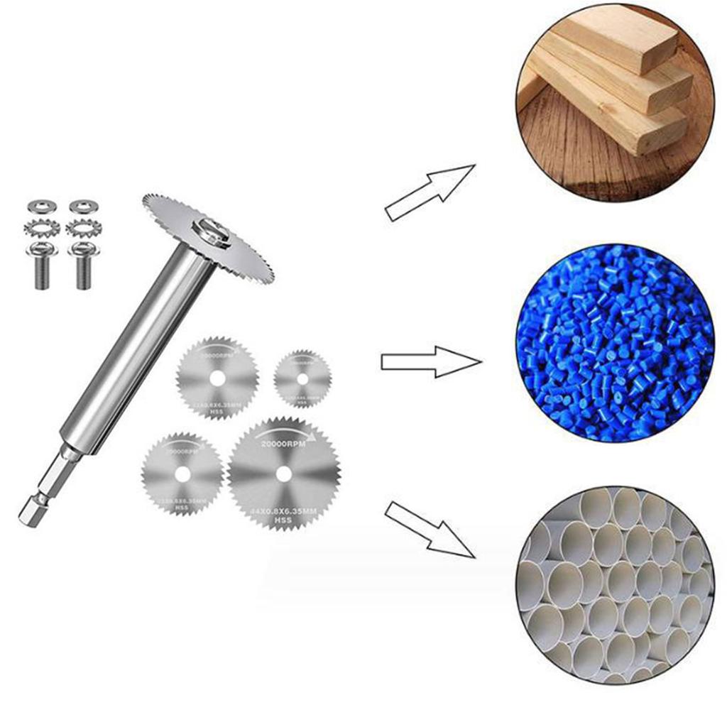 7 Stück Rotationsbohrer Sägeblätter mit Sechskantschaft Kunststoff Sanitär Innenabschneider HSS Sägescheibe Rad Trennscheiben für Bohrmaschinen
