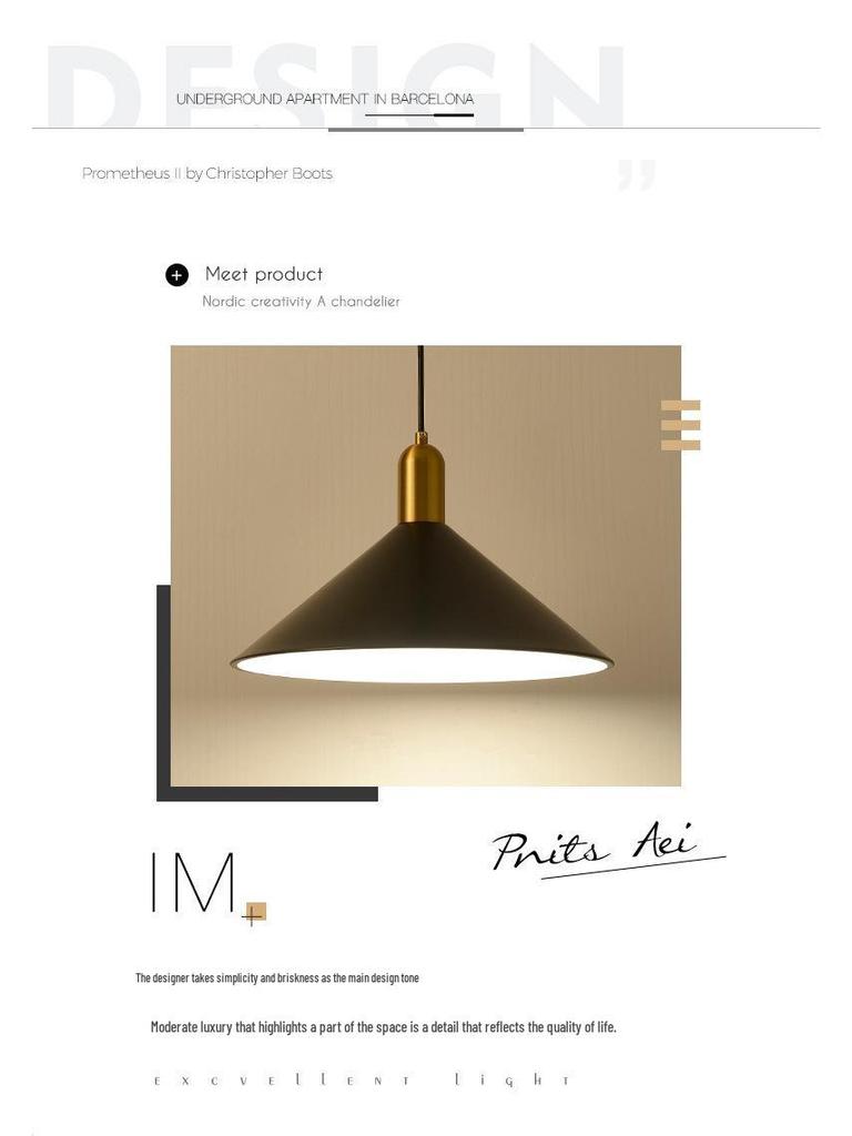 Nordic Industrial-Style Retro Chandelier for Living Room