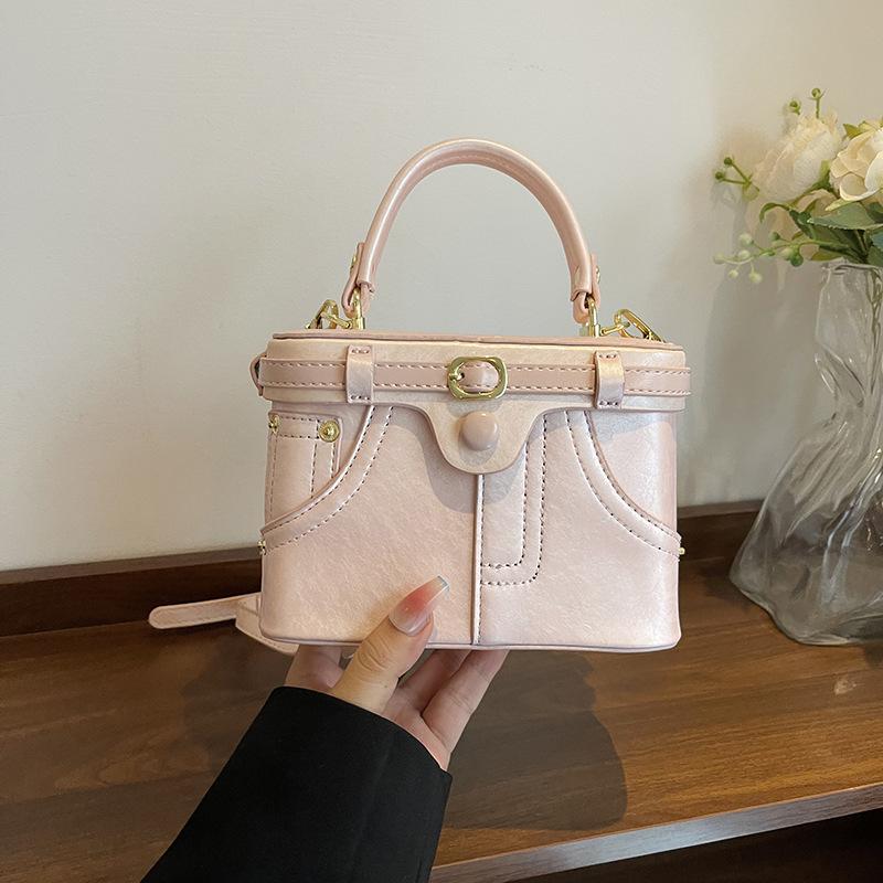 Portable box bag women's new fashion high-end retro large-capacity casual shoulder messenger bag