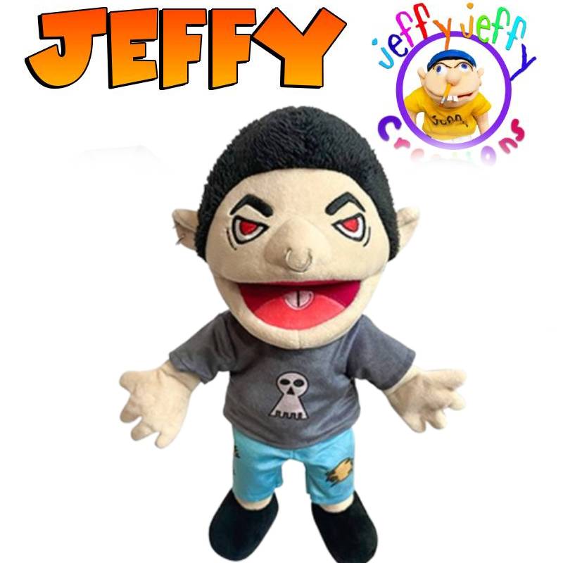 Puppet Jeffy Hand Plush Toy Cosplay Game Stuffed Doll Cartoon Gift Children