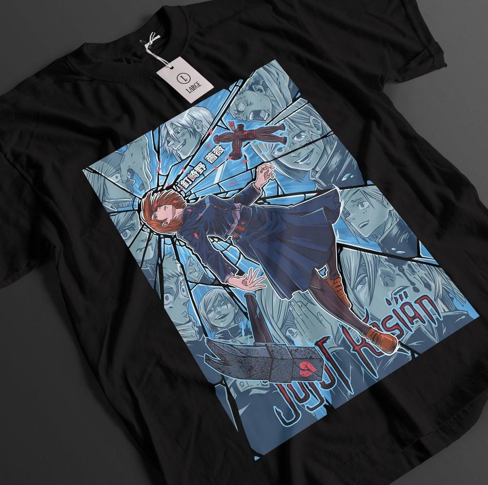 

Jujutsu Kaisen Shirt Nobara Kugisaki T-Shirt Sukuna Mahito JJK Anime Unisex Tee 4XL