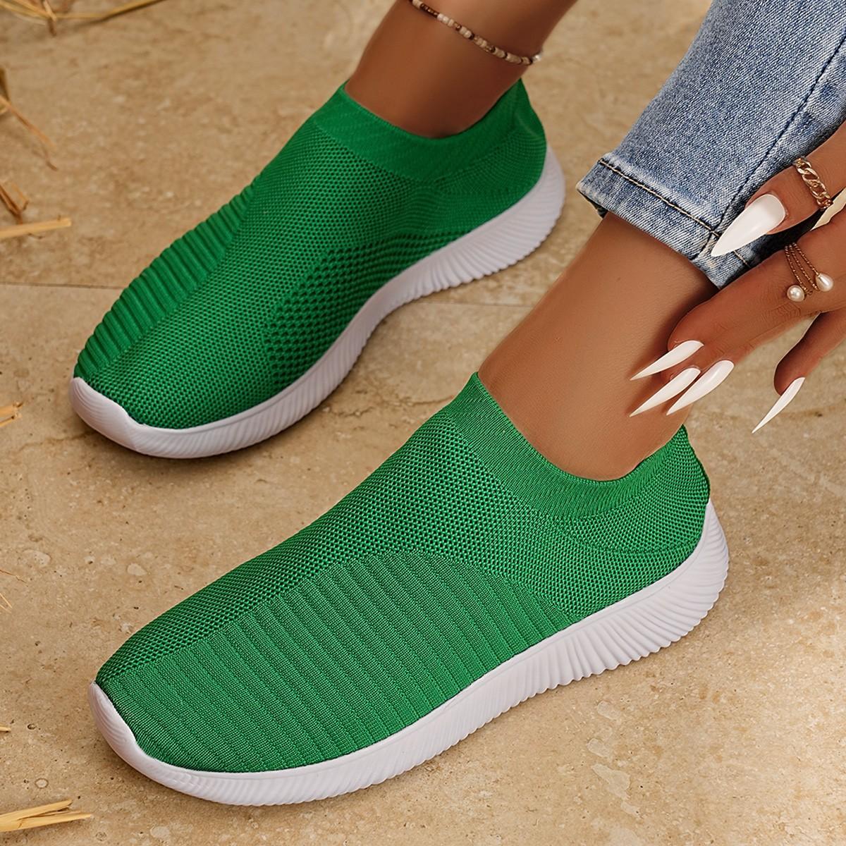 

Foreign trade fly-woven breathable sports shoes women s autumn new foot cover thick sole large size comfortable running shoes spot 43