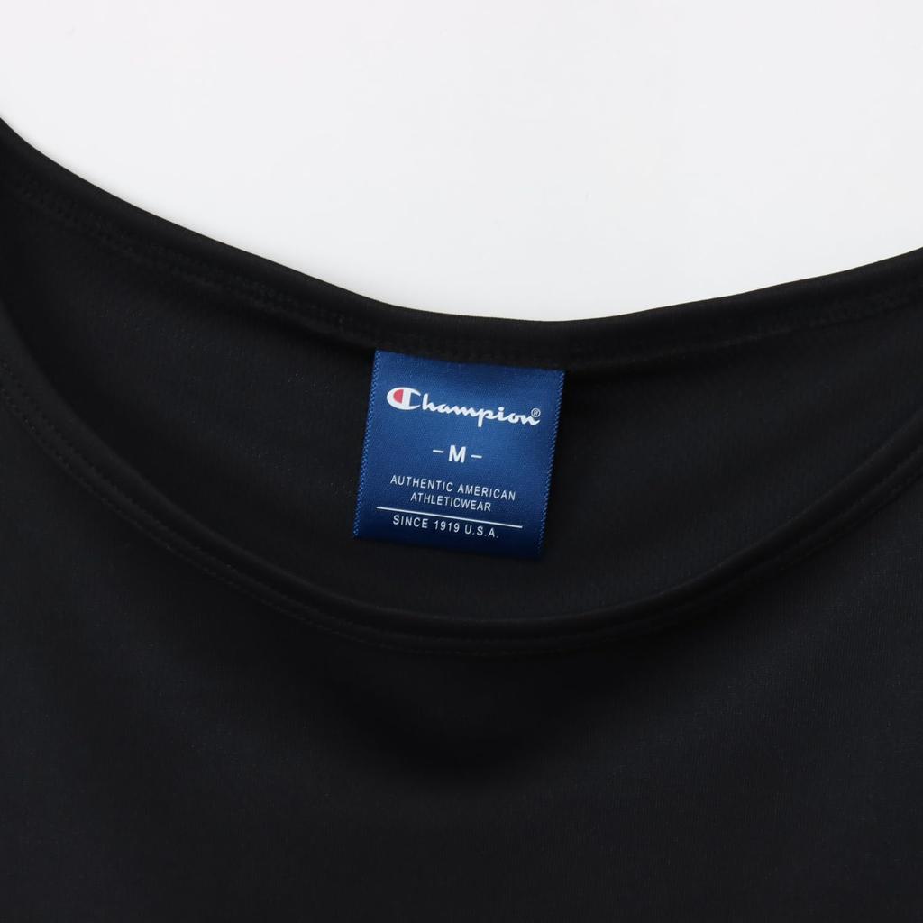 Champion Long Sleeve Round Relax Odor Quick UV Script Basic Sports T-Shirt, Neck, Fit, Antibacterial, Resistant, Drying, Protection, Logo, T-Shirt,
