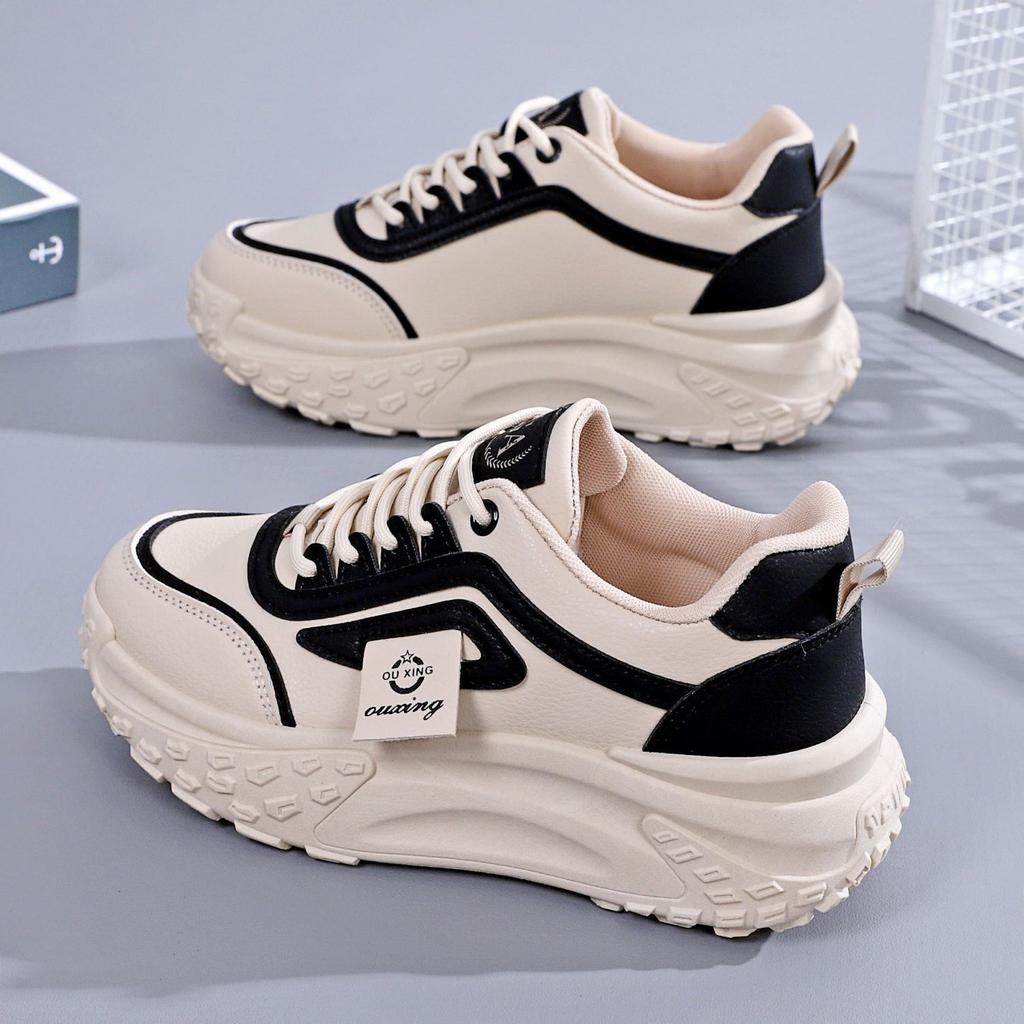 Daddy shoes women's ins trendy 2025 spring new thick-soled versatile soft-soled casual non-slip lightweight running sports women's shoes