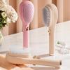 2 Pcs Retractable Self Cleaning Hair Brush Hair Detangler Brush With Ergonomic Handle