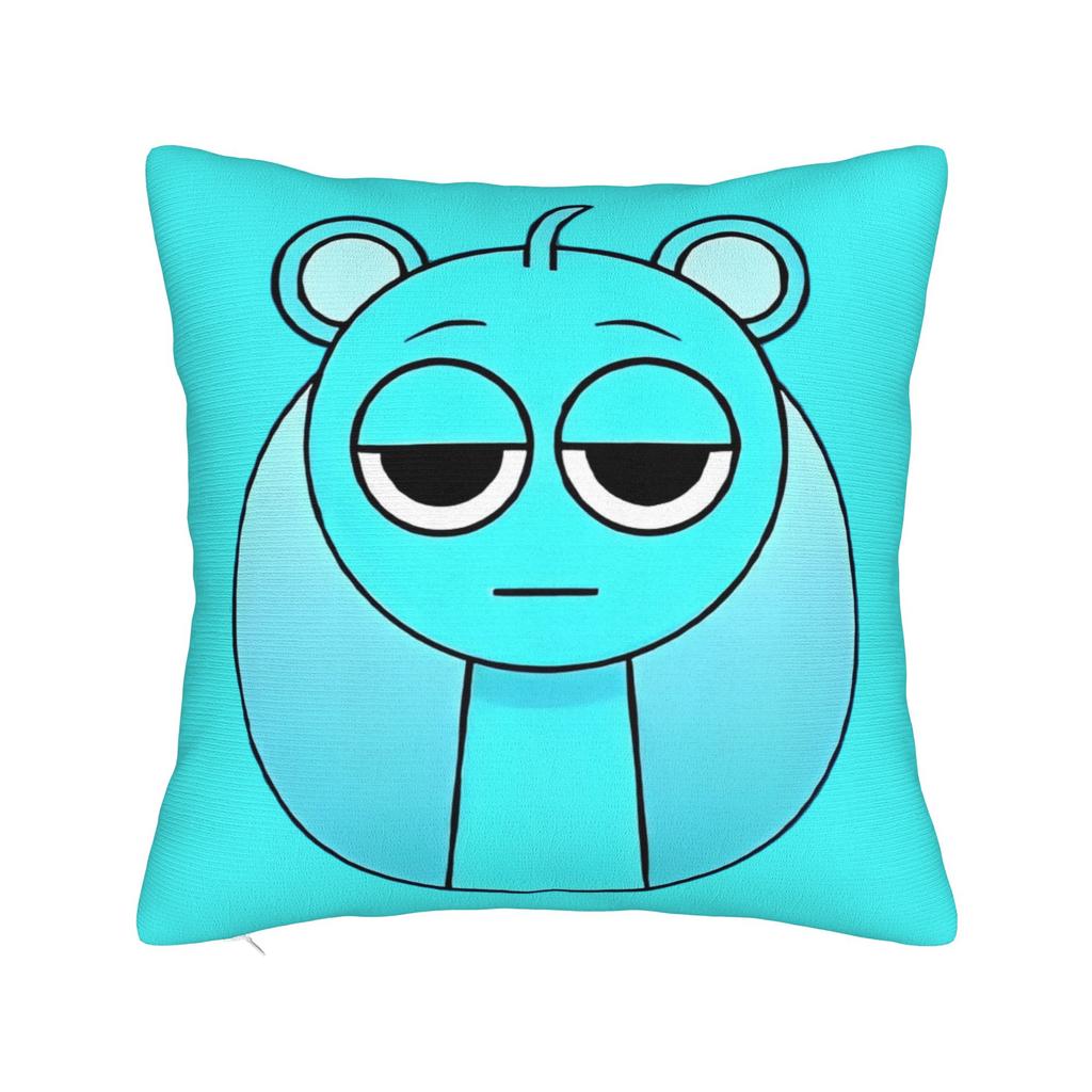 Sprunki Grey Oren Funbot Square Pillow Covers Polyester Home Beats Game Cushion Case Cool Home Decoration Pillowcase