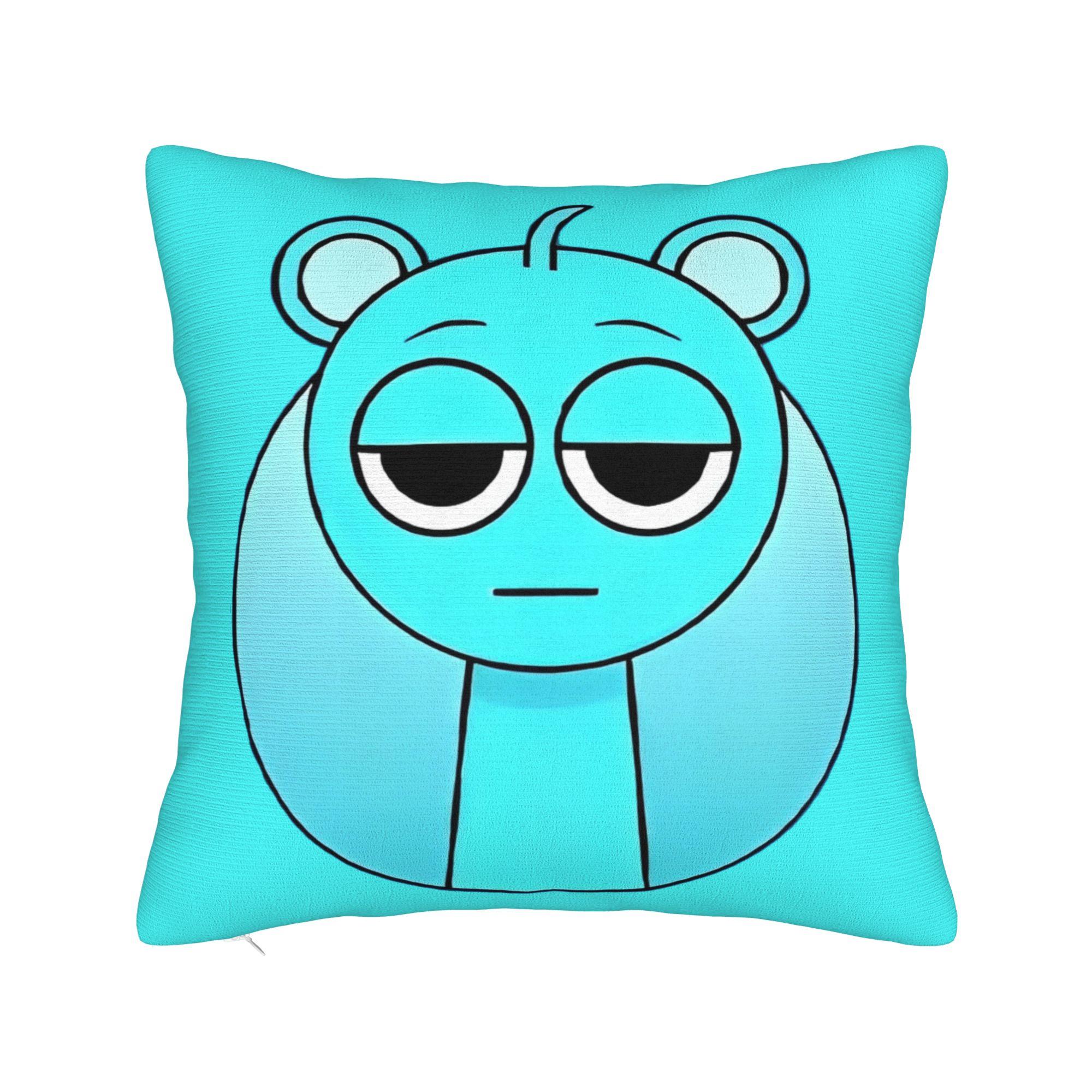 Sprunki Sky Vierkante Kussensloop Cartoon Anime Game Kussenhoezen Grappige Decoratieve Polyester Kussensloop voor Stoel 45x45cm 50x50cm