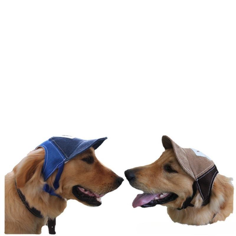 Fashion G-shaped Corduroy Dog Sun Hat Breathable Baseball Hat for Pet Outdoor Travel Use