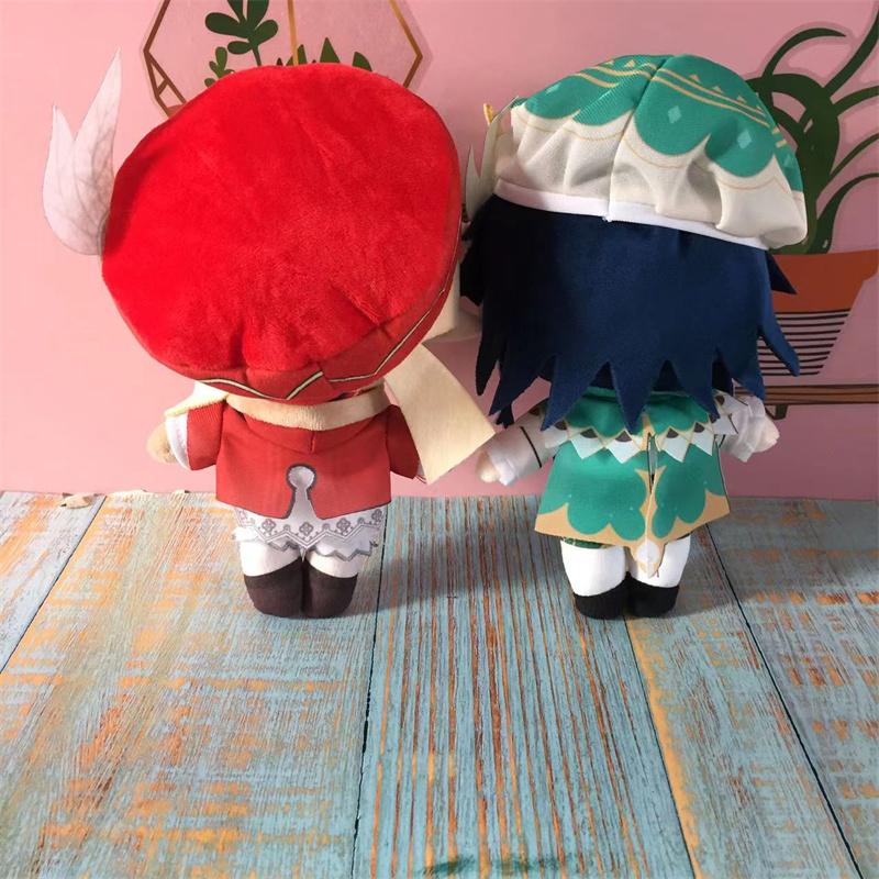 Spiel Anime Genshin Impact Plüschtier 20cm Klee Barbatos Venti Diluc Niedliches Weiches Kuschelkissen Kindergeschenk