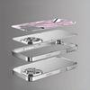 Purple water ripple pattern electroplated glass phone case, suitable for Samsung S26/S25/S24/S23/S22/S21/S20 and other models.