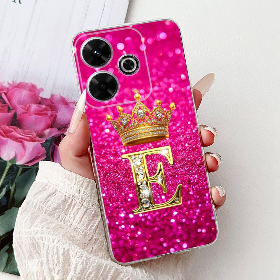 For Xiaomi Redmi 13 Case New Letters Cover 6.79'' Clear Silicone Soft TPU Phone Case For Xiaomi Redmi 13 Redmi13 Back Cover Bags