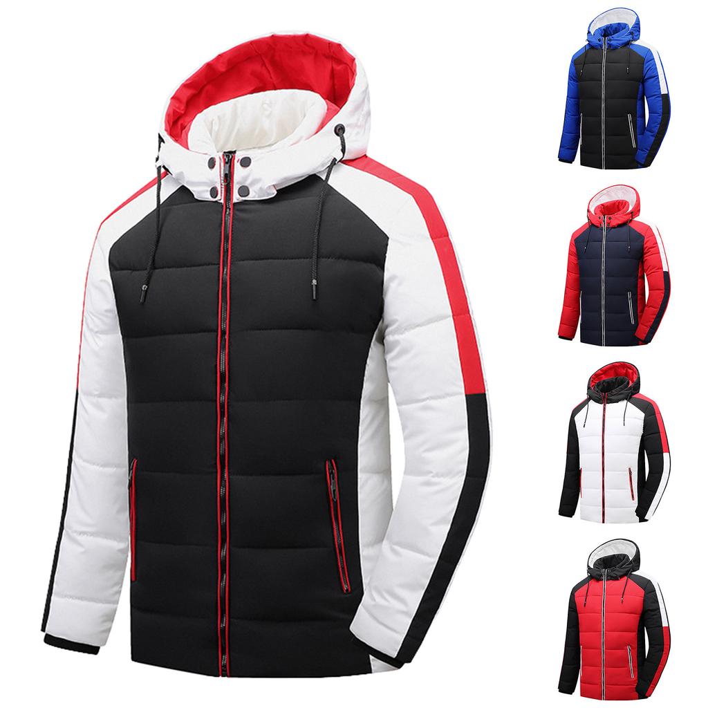 Zimní pánské tlusté bavlněné vycpané oblečení pro volný čas Klobouk Kabát Bavlněná vycpaná bunda