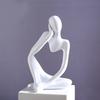 Jijijing Thinker Statue, Modern Abstract Art Sculpture, 3D Printed Collectible Figurine for Home Office Bookshelf Desktop Decor