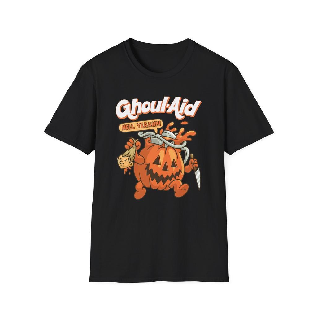 Copy Of Men'S Halloween Ghoul Aid Pumpkin Graphic T-Shirt, Unisex Tee For Fall