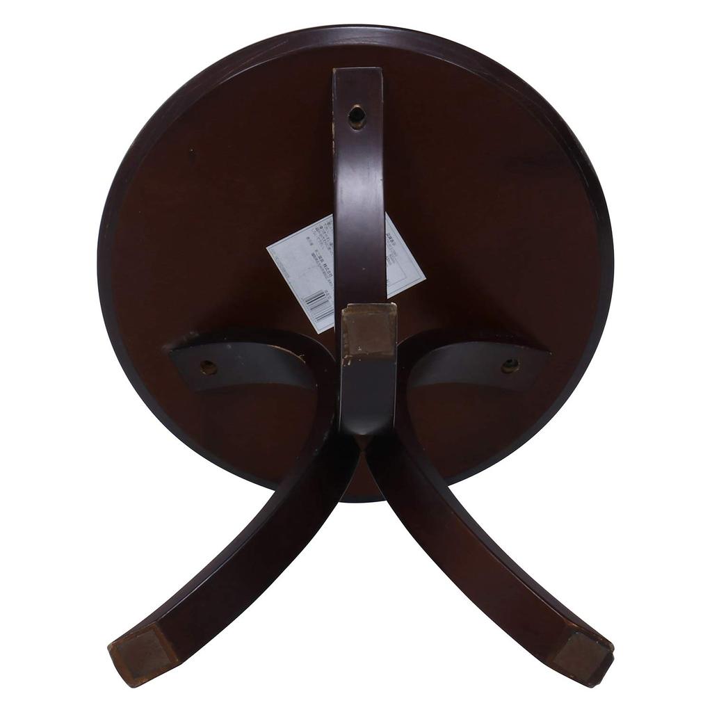 Fuji Boeki Side Table/Nightstand, Round, 40cm Wide X 40cm Deep X 54cm High, Dark Brown, Natural Wood, Assembly Required, 77662