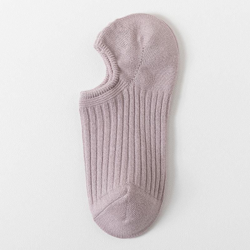 Damen Sommer Dünner Stil Einfarbig Flacher Ausschnitt Fällt Nicht Ab mit Unsichtbaren Socken