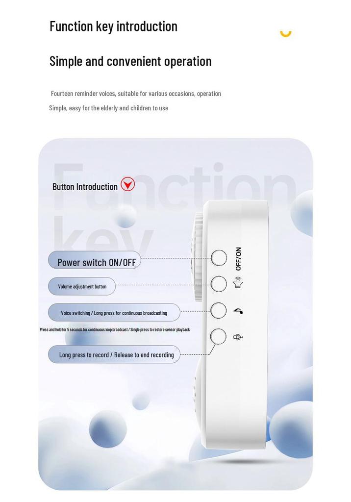 Home Smart Door Reminder: Voice Alerts for Keys, Doors, Windows, and Gas Safety for the Elderly