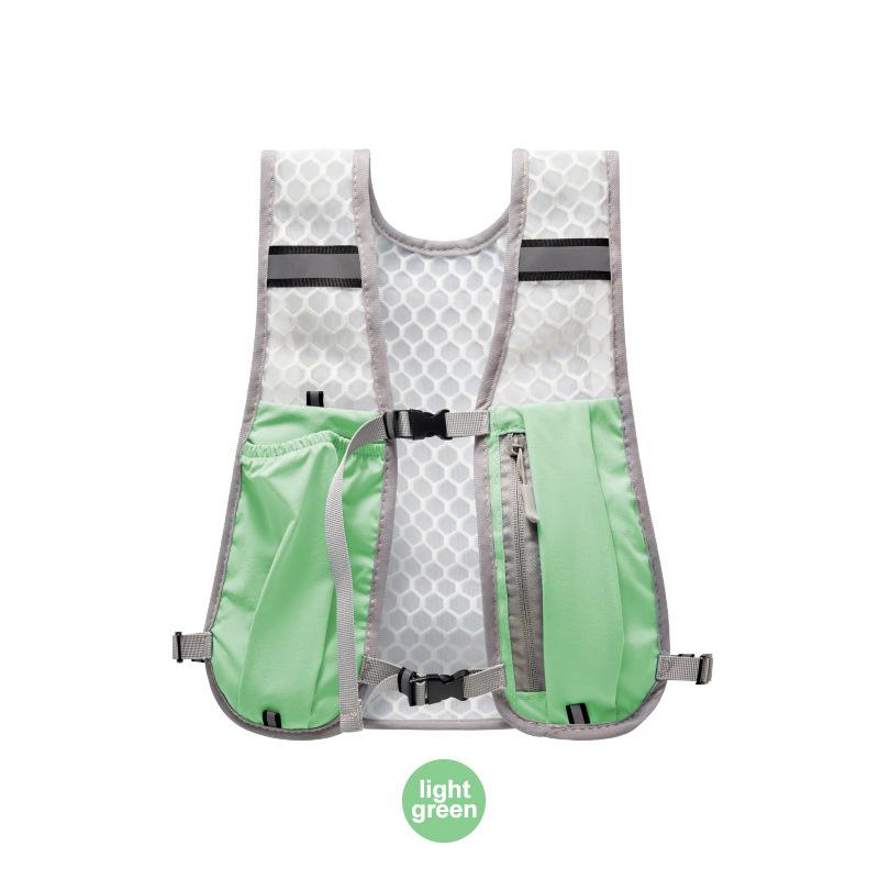 Running Vest With Multiple Pocket Lightweight Reflective Hydration Backpack Breathable Material Vest For Climbing Hiking Camping