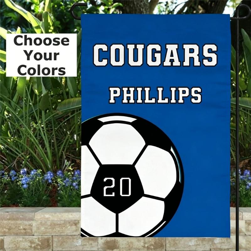 Bold 30x45cm Football Themed Yard Flag Produced Of Strong Cloth For External Decoration