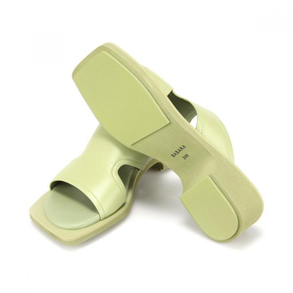 Barbara LeaTher One Color Point Signature The Flat 4cm Mule 3 Colors Bbj392