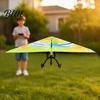 Rechargeable Electric Paper Plane Remote Control Airplane Kit with Gyro Stabilizer Dual Propellers DIY Indoor Outdoor Aircraft Toy RC Set,