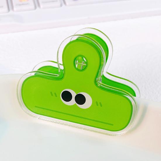 Милі акрилові затискачі для пакетів з великими очима, багаторазові затискачі для пакетів зі снеками, пластикові затискачі з міцним захватом для організації паперових документів, для офісу, школи, дому