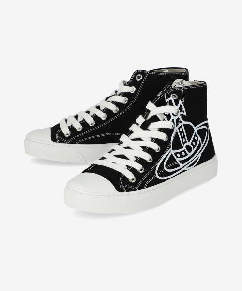 [Vivienne Westwood] Plimsoll High-Top Sneakers - Black 75010001WW015BN401SS25