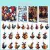 Weihnachts-Adventskalender mit 24 Acryl-Hahn-Dekorationen für die Feiertage