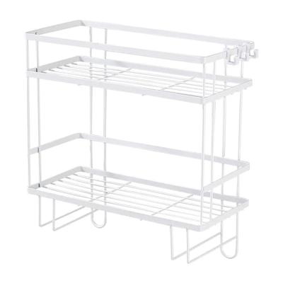 Toilet Shelf Thickening Waterproof Large Capacity Nail Free Installation Iron Over Toilet Bathroom