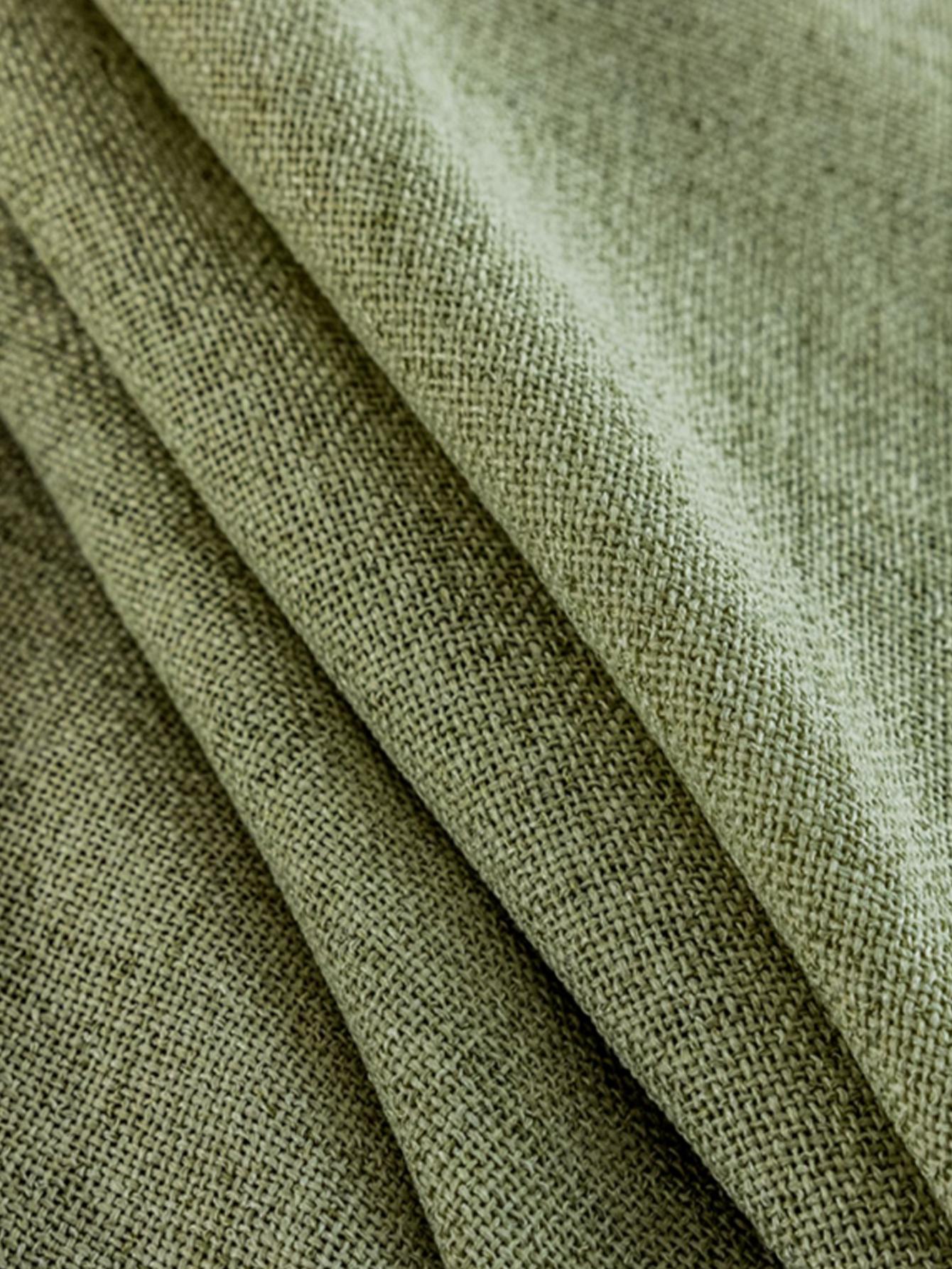 Lente en zomer Japanse matcha, groene katoen-linnen gordijnen, vitragegordijnen, verduisterende gordijnen, luxe linnen voor slaapkamers W130xH100cm&Rod pocket