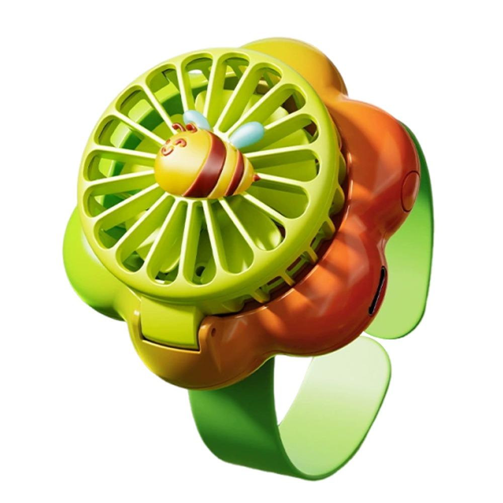3 Wind Speeds Watch Fan Gradient Flowers USB Rechargeable Fan 2025 Handheld Fan Toy