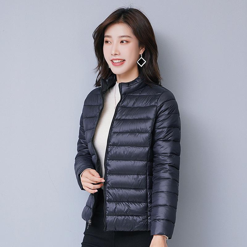 2023 Women's Off-Season Lightweight Cotton Jacket, Solid Color, Korean Style, Versatile, Short and Slim Fit