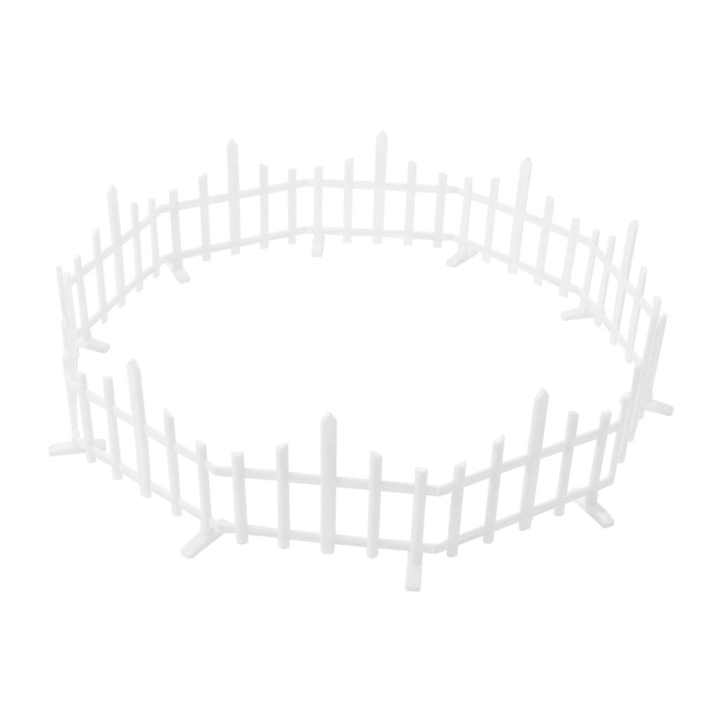 10PCS LED Garden Fence Lights White Outdoor Christmas Decor IP44 Waterproof Fairy Tale Fence for Yard Party Wedding Decoration