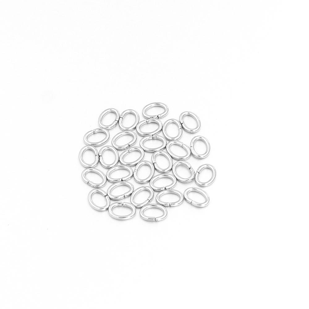 

100pcs/lot Oval Open Single Loops Jump Rings Stainless Steel Split Rings Connectors For DIY Jewelry Making Accessories Supplies