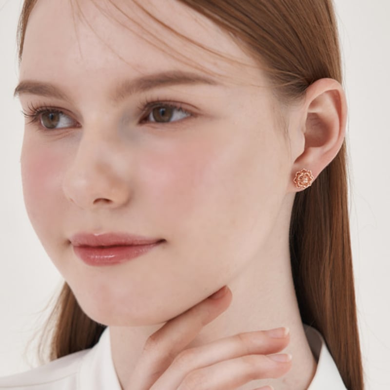 CRANNE 14K GF Flower Earrings C24EGF209