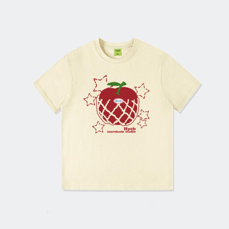 Pure Cotton American Retro Hong Kong Flavor Chic Short-sleeved T-shirt Women's New Summer Loose Design Niche Half-sleeved T-shirt
