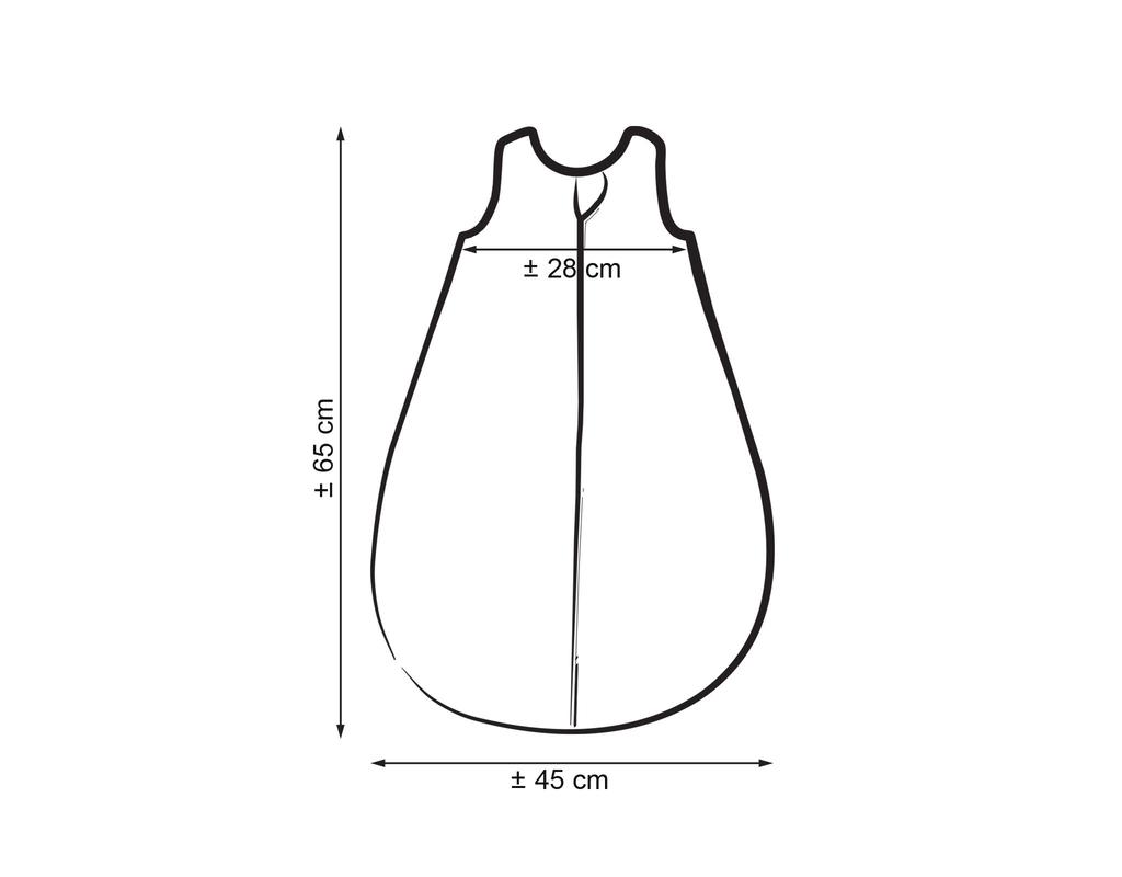 Rounded cotton sleeping bag for children S 0-6 months summer TOG 1.0 - forest softness